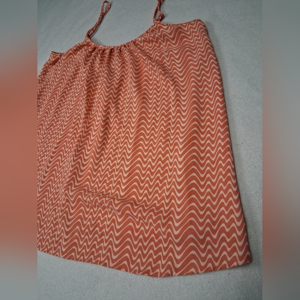 Farwest Women's Coral Chevron Camisole Tank Top - Picture 5 of 7